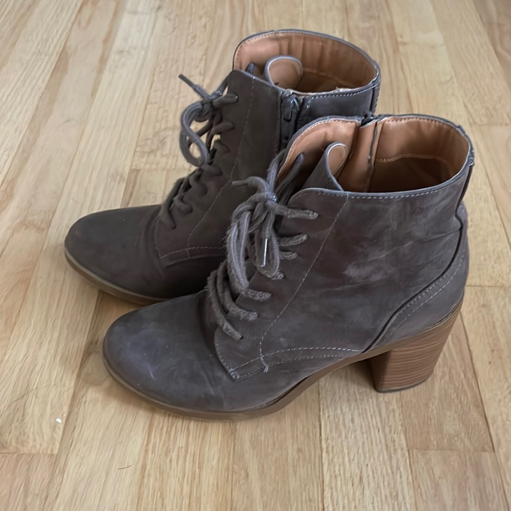 Brown Lace Up Anke Bootie